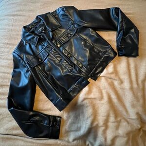 Patent Leather Cropped Jacket